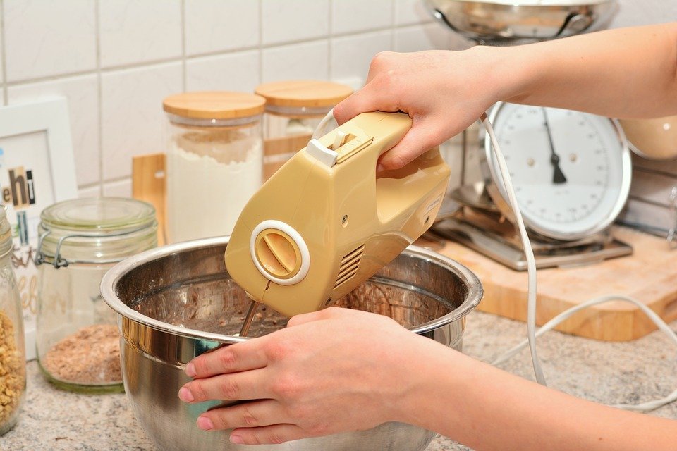 Hands, Stir, Dough Stir, Cake Mix, Mixer