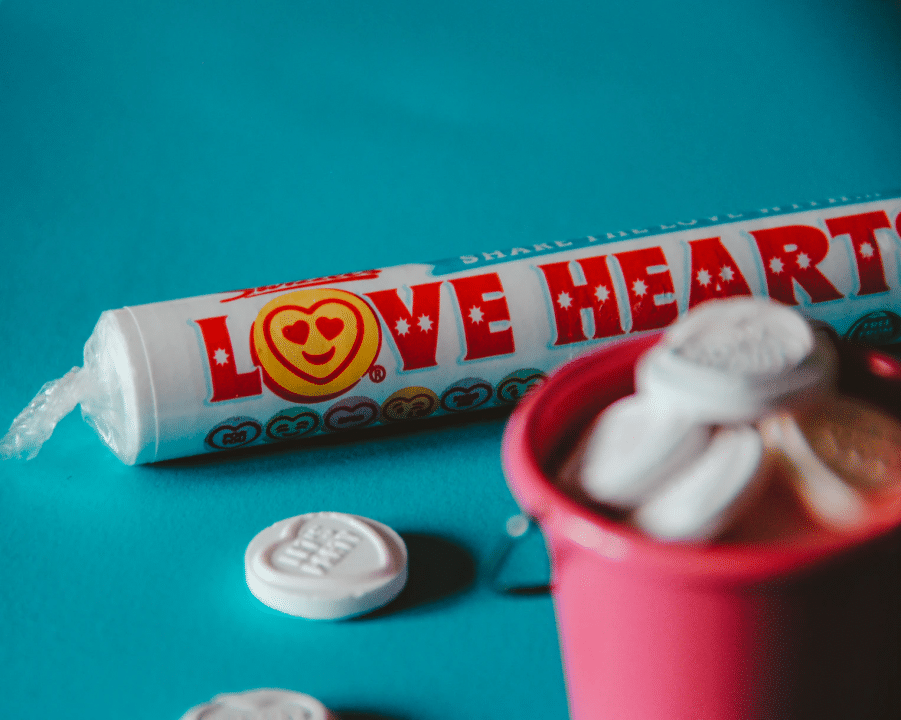 love heart sweets