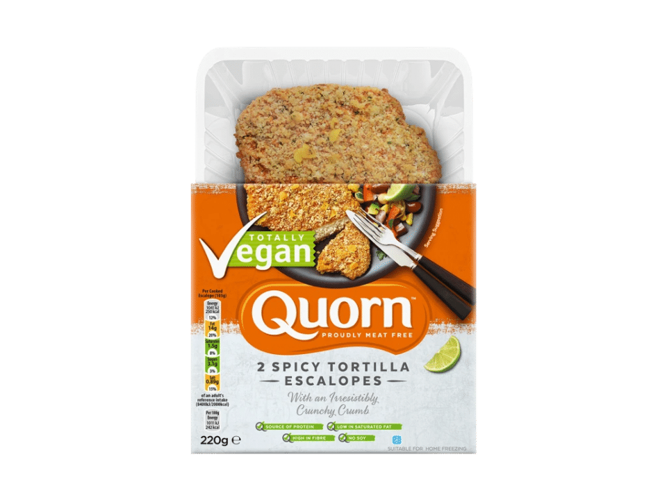 Quorn Vegan Spicy Tortilla Escalopes