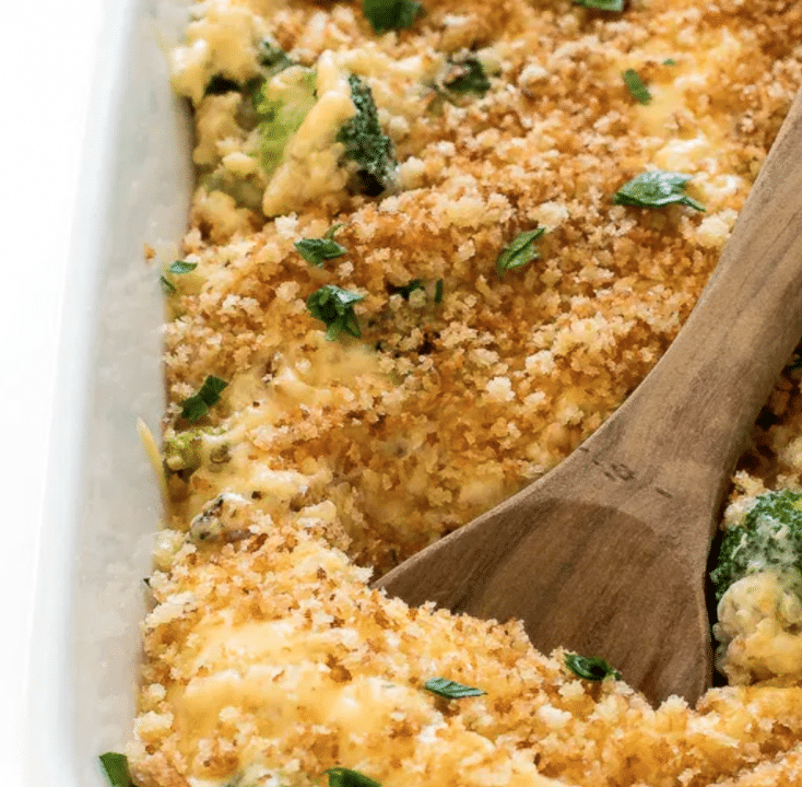 Cheesy Broccoli Quinoa Bake