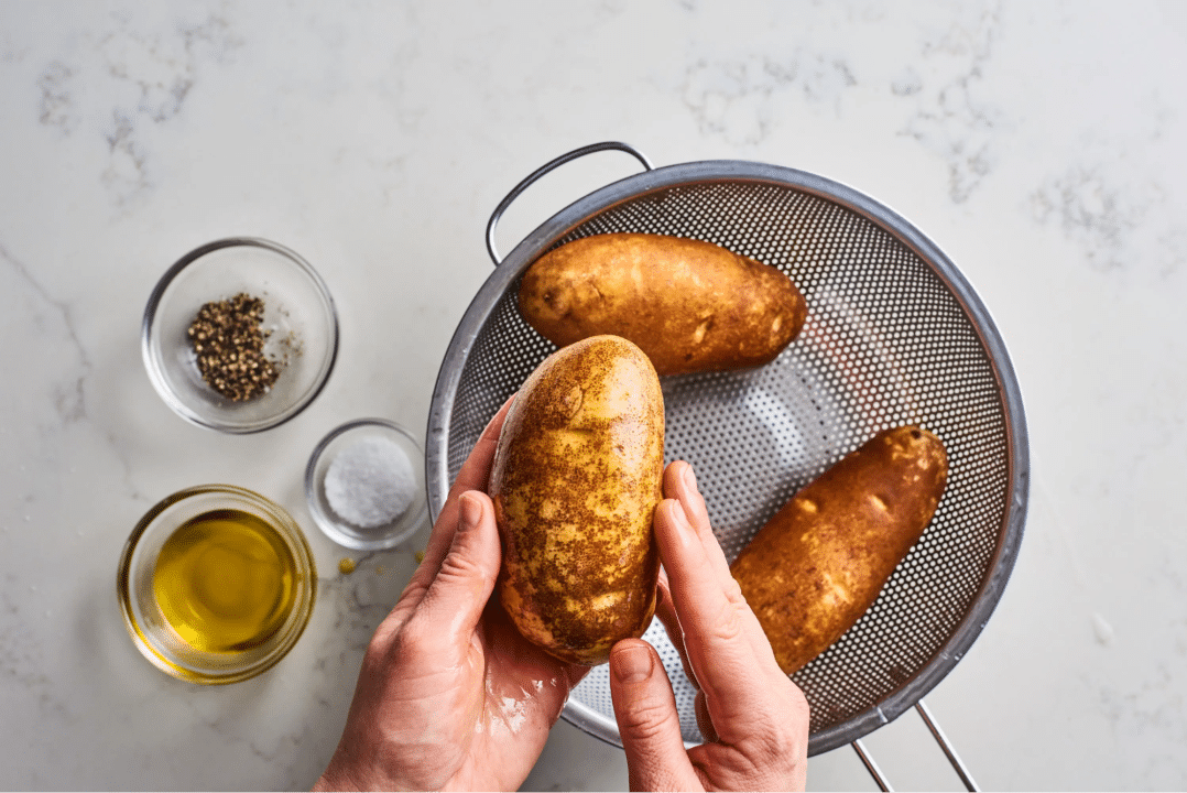 Preparing Potatoes for Baking