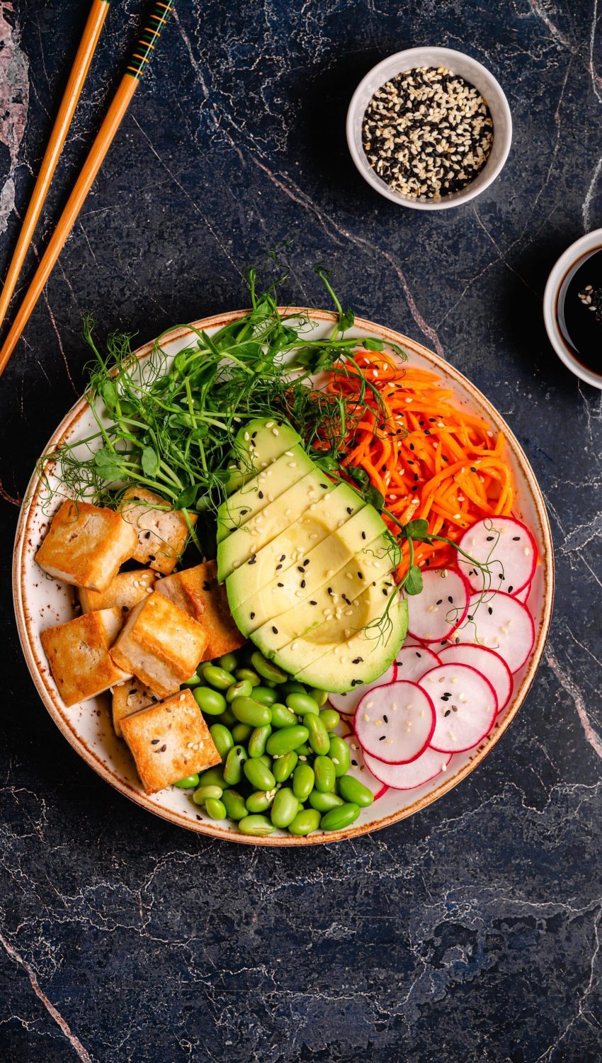 buddha bowl asian salad with tofu cheese 2021 12 09 08 25 54 utc
