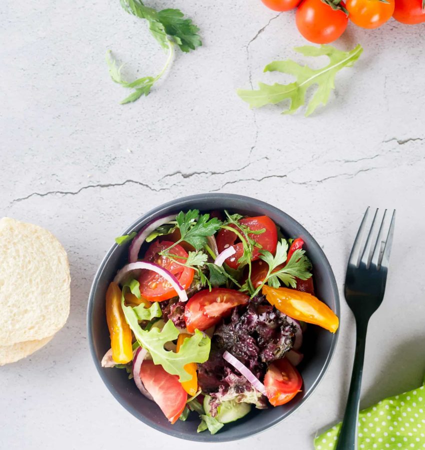 salad with fresh salad leaves arugula cherry tom 2022 10 03 22 28 56 utc