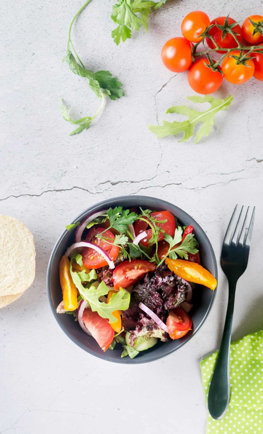 salad with fresh salad leaves arugula cherry tom 2022 10 03 22 28 56 utc